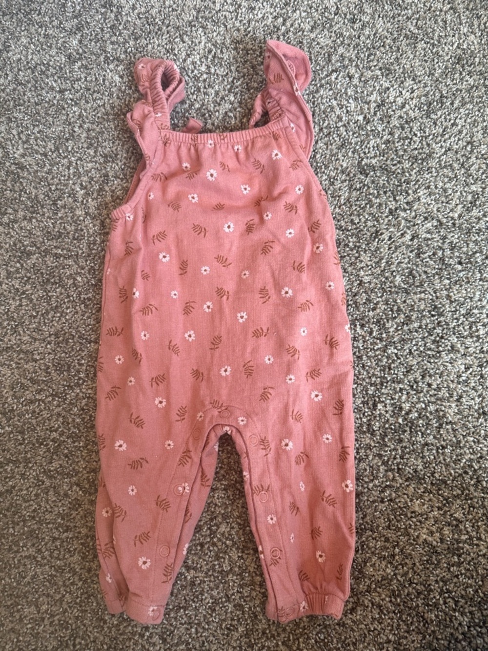 Carter's Baby Girl Dusty Rose Knit Baby Romper Size 3-6 Months